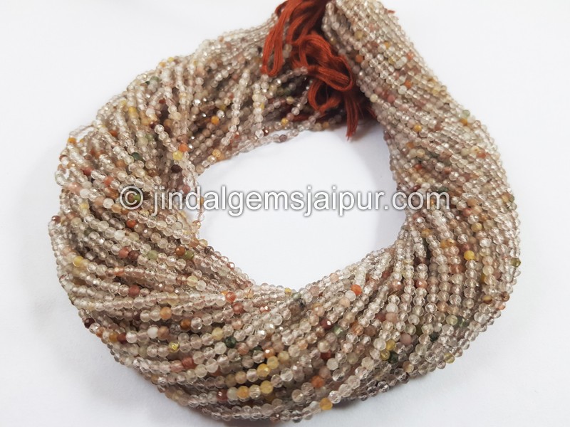 Mix Rutile Micro Cut Round Beads